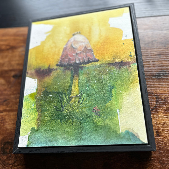 Shaggy Mane mushroom Watercolor painting by Sophie Xie Dream In Watercolor. This stunning painting is available as a print on my website, http://www.dreaminwatercolor.com