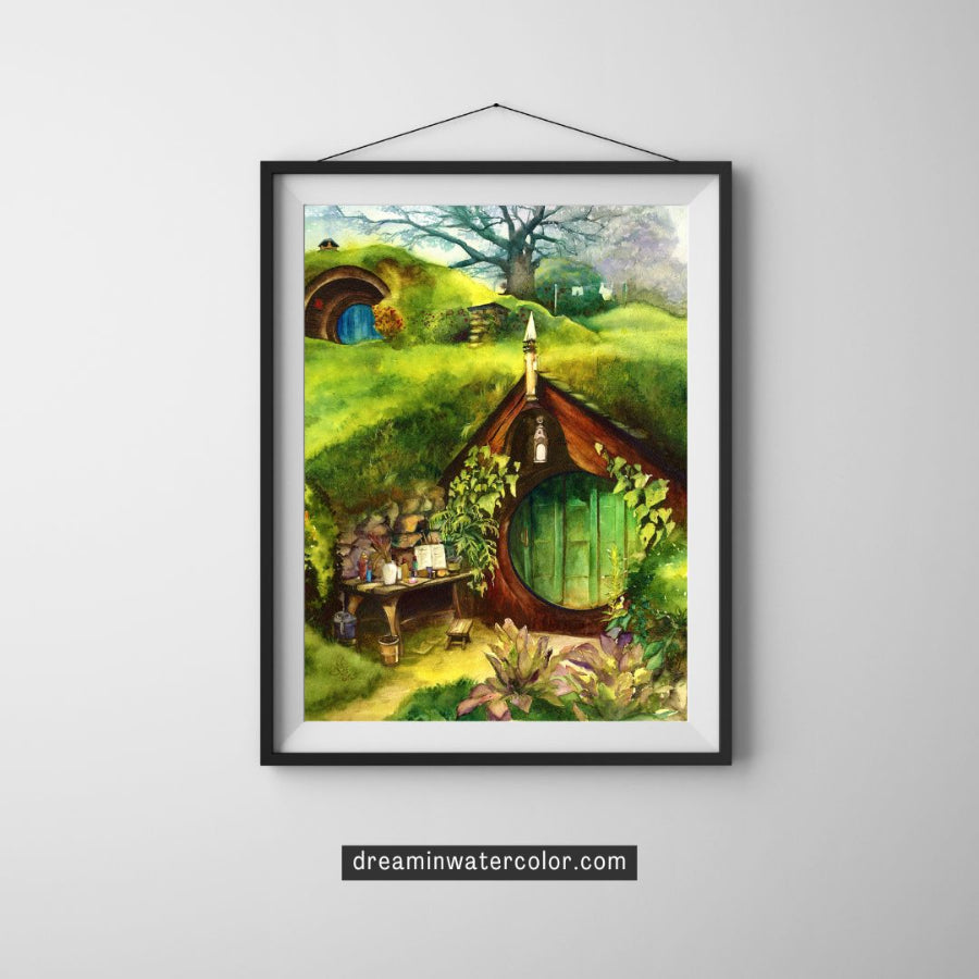 shire medieval collection Watercolor painting by Sophie Xie Dream In Watercolor. This stunning painting is available as a print on my website, http://www.dreaminwatercolor.com