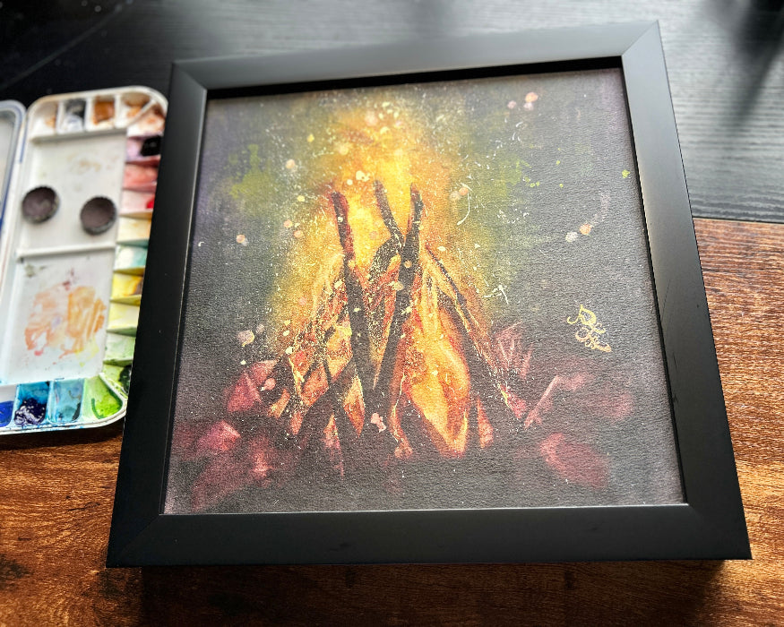 Flame 2 Watercolor painting by Sophie Xie Dream In Watercolor. This stunning painting is available as a print on my website, http://www.dreaminwatercolor.com