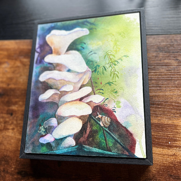 Angel Wings mushroom Watercolor painting by Sophie Xie Dream In Watercolor. This stunning painting is available as a print on my website, http://www.dreaminwatercolor.com