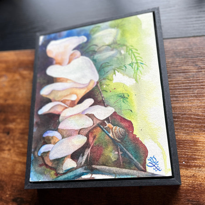 Angel Wings mushroom Watercolor painting by Sophie Xie Dream In Watercolor. This stunning painting is available as a print on my website, http://www.dreaminwatercolor.com