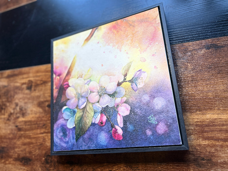 plum blossom dream and light collection Watercolor painting by Sophie Xie Dream In Watercolor. This stunning painting is available as a print on my website, http://www.dreaminwatercolor.com