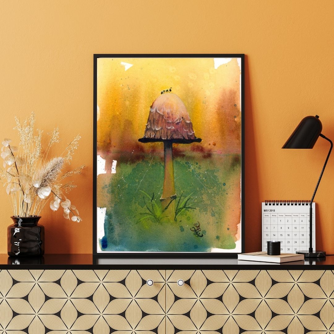 Shaggy Mane - Mushroom Collection Print
