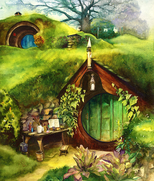 shire medieval collection Watercolor painting by Sophie Xie Dream In Watercolor. This stunning painting is available as a print on my website, http://www.dreaminwatercolor.com