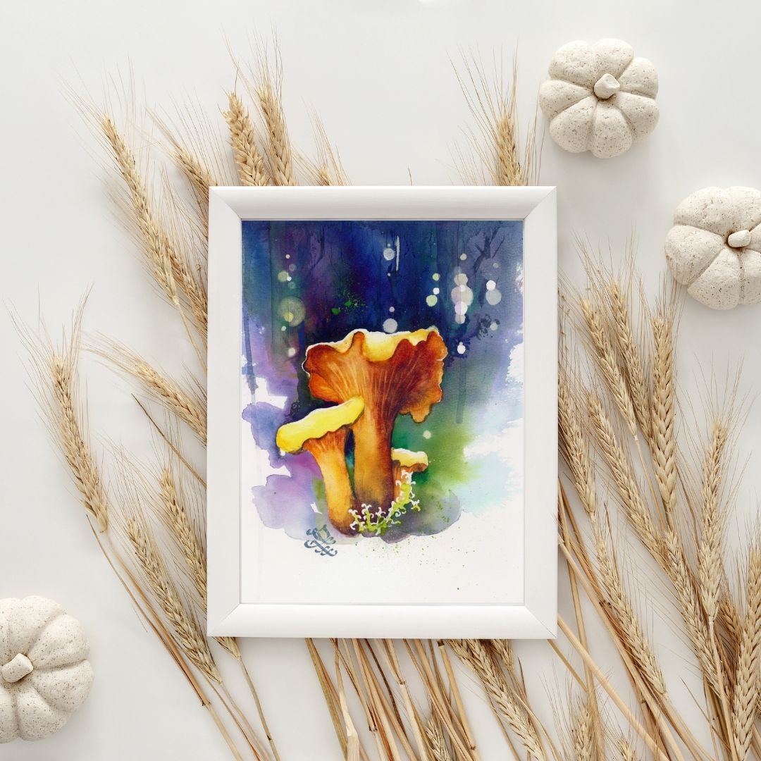 Chanterelles - Mushroom Collection Print