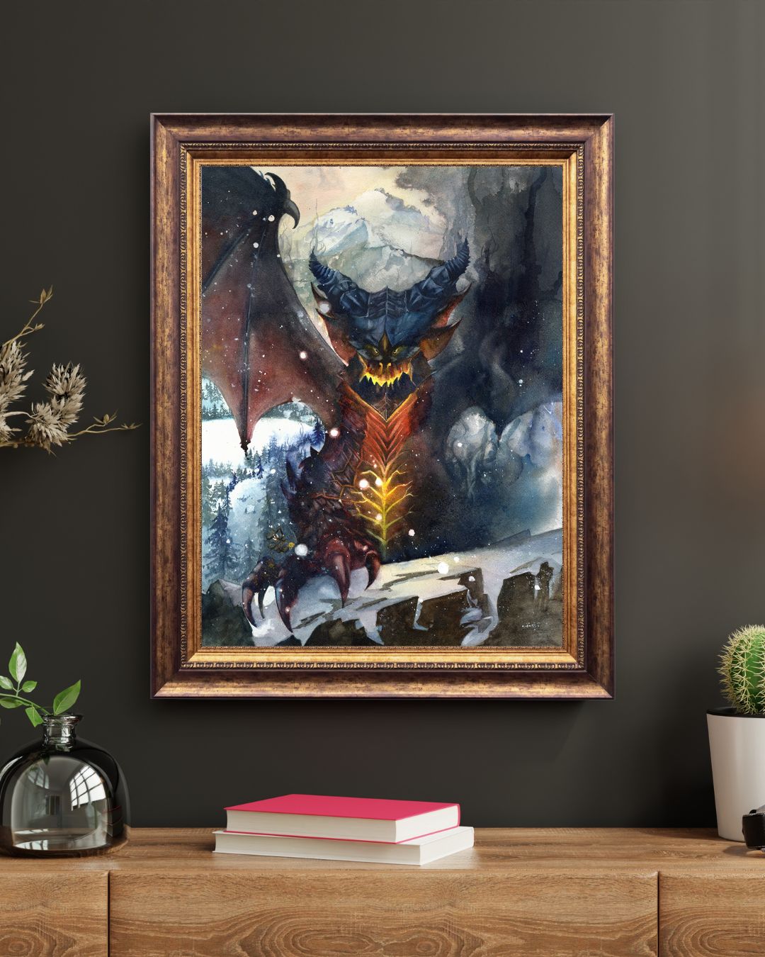 The artwork titled "Deathwing" is my imaginative depiction of a fierce black dragon, summoned from swirling tendrils of dark smoke. Watercolor painting by Sophie Xie Dream In Watercolor. This stunning painting is available as a print on my website, http://www.dreaminwatercolor.com