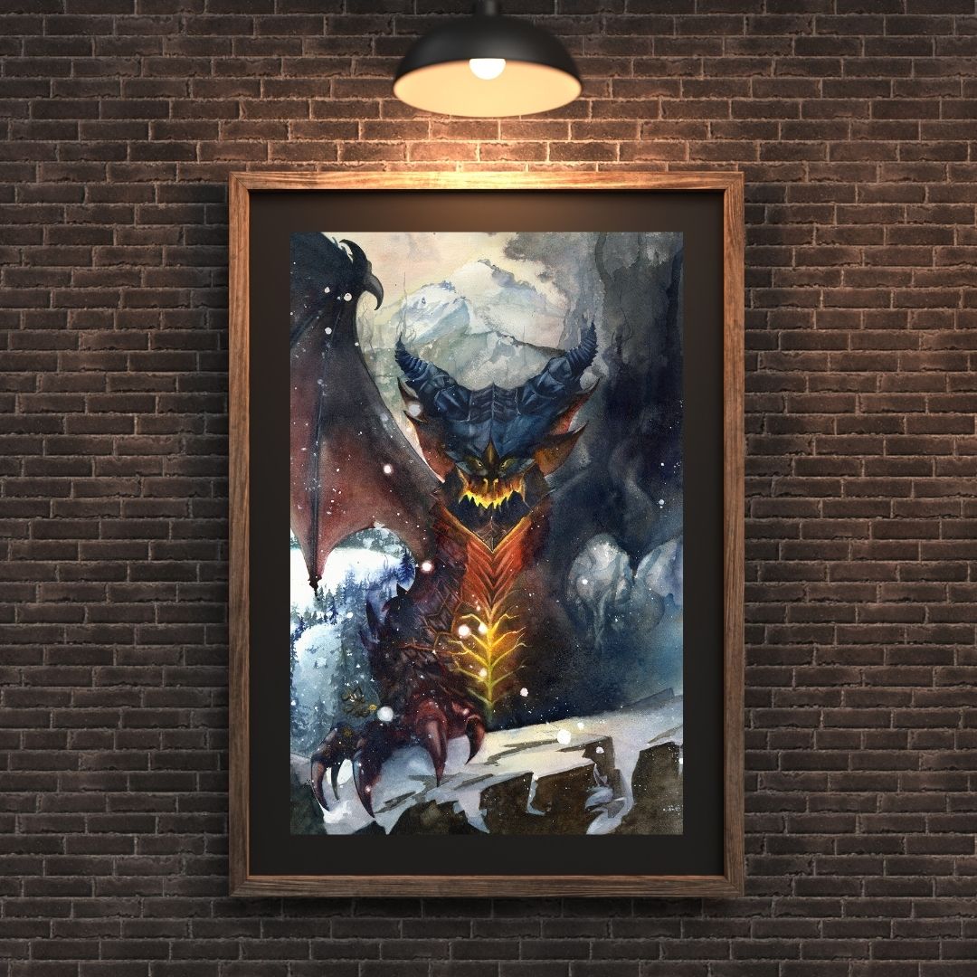 The artwork titled "Deathwing" is my imaginative depiction of a fierce black dragon, summoned from swirling tendrils of dark smoke. Watercolor painting by Sophie Xie Dream In Watercolor. This stunning painting is available as a print on my website, http://www.dreaminwatercolor.com