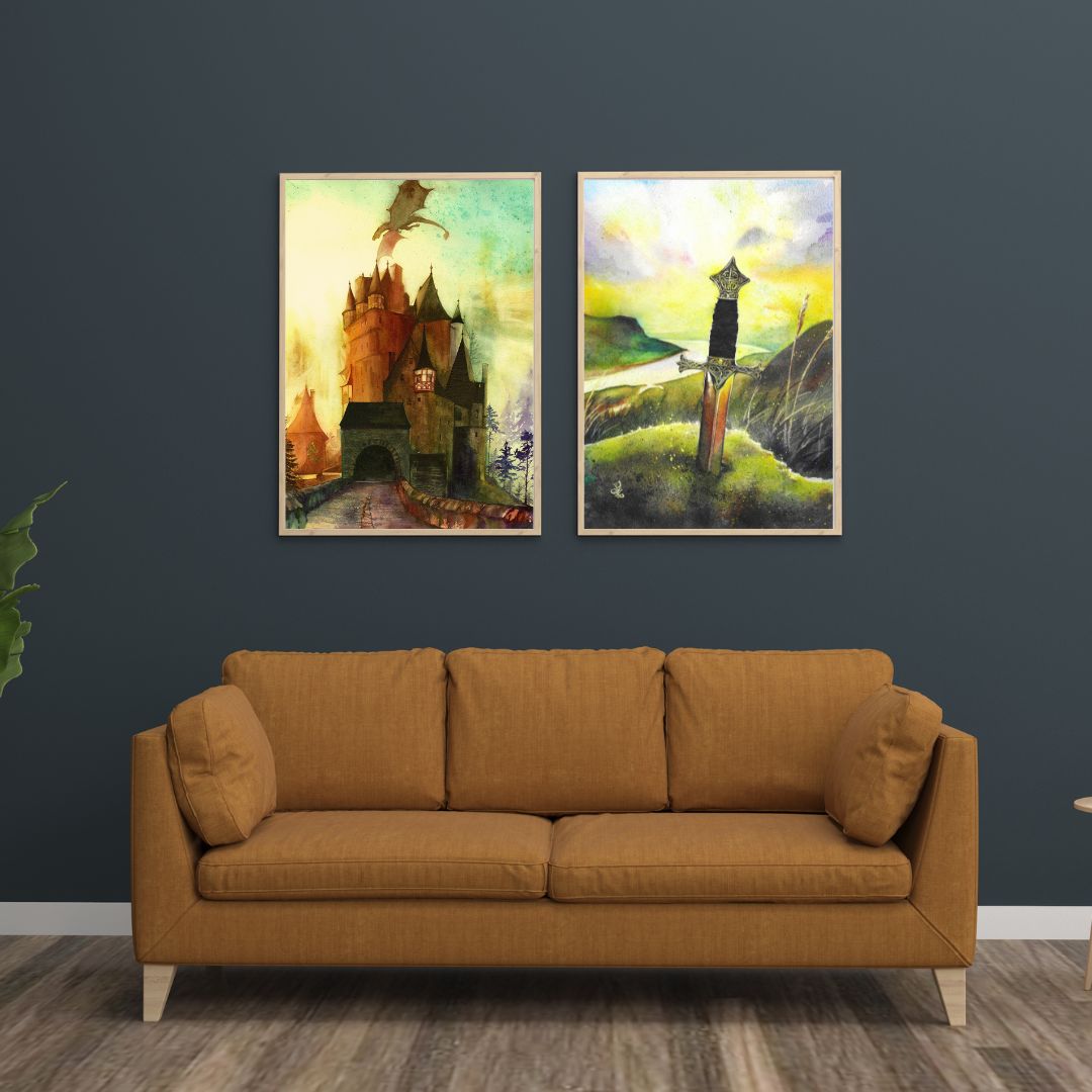 Castle Eltz Watercolor painting by Sophie Xie Dream In Watercolor. This stunning painting is available as a print on my website, http://www.dreaminwatercolor.com