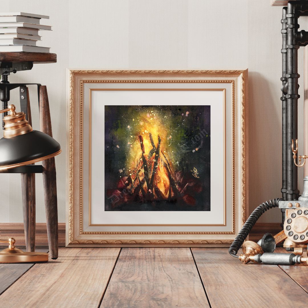 Flame Watercolor painting by Sophie Xie Dream In Watercolor. This stunning painting is available as a print on my website, http://www.dreaminwatercolor.com