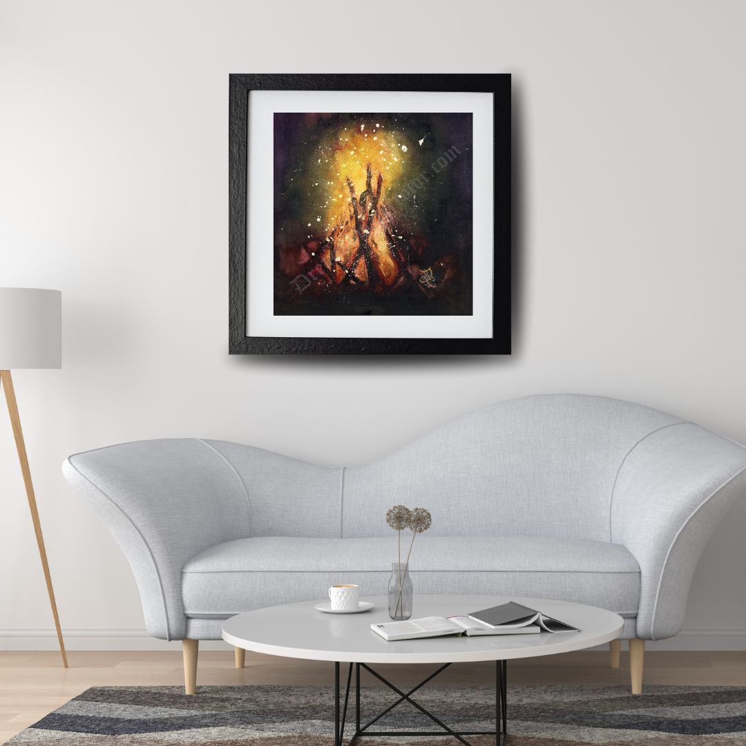 Flame Watercolor painting by Sophie Xie Dream In Watercolor. This stunning painting is available as a print on my website, http://www.dreaminwatercolor.com