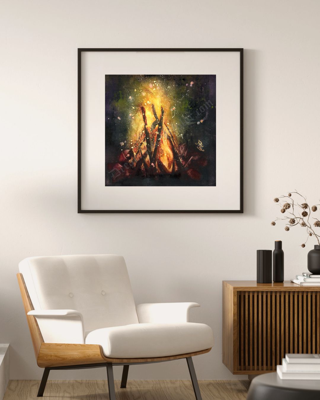 Flame Watercolor painting by Sophie Xie Dream In Watercolor. This stunning painting is available as a print on my website, http://www.dreaminwatercolor.com