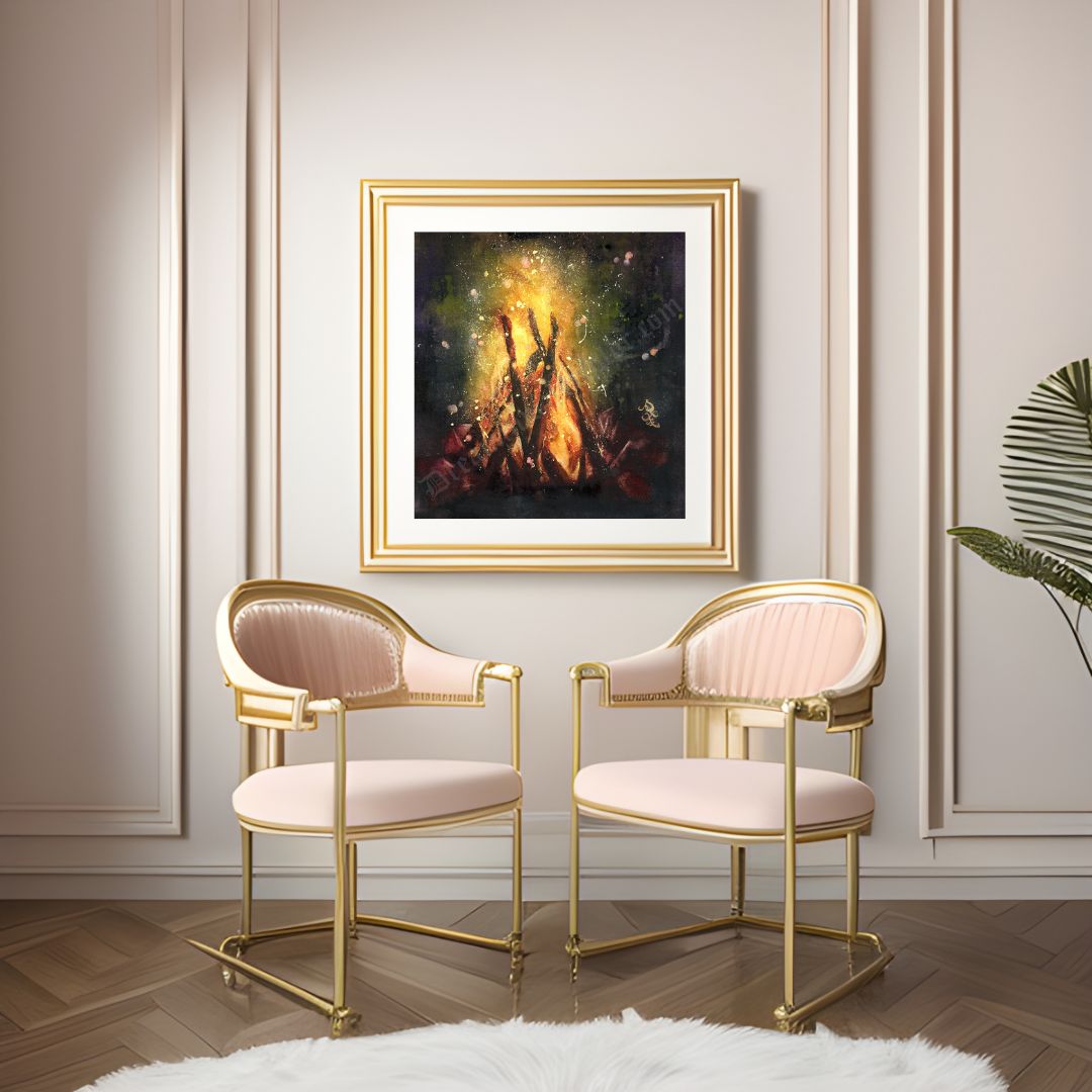 Flame Watercolor painting by Sophie Xie Dream In Watercolor. This stunning painting is available as a print on my website, http://www.dreaminwatercolor.com