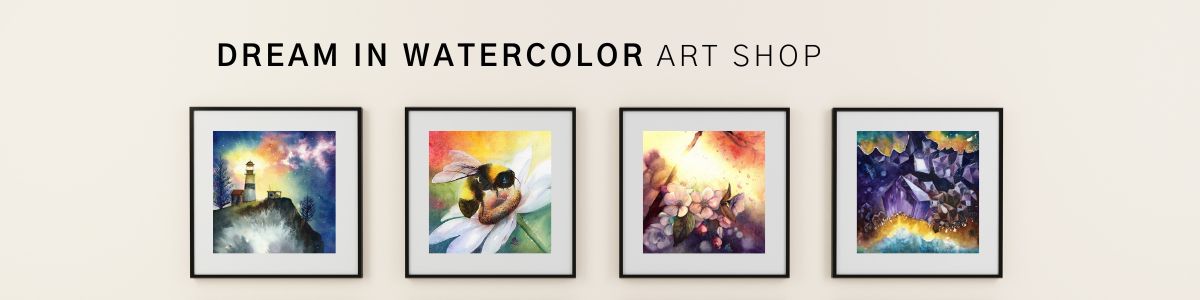 Dream light collection Watercolor painting by Sophie Xie Dream In Watercolor This stunning painting is available as a print on my website, http://www.dreaminwatercolor.com